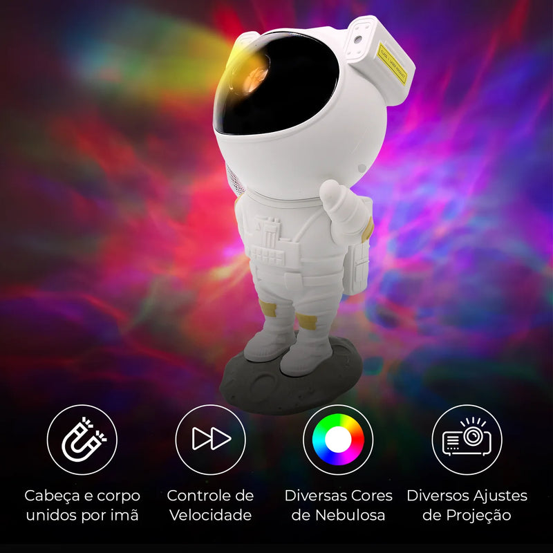 Galaxy Star Astronaut Oi-3010 – Projetor de Luz Noturna com Nebulosa e Estrelas