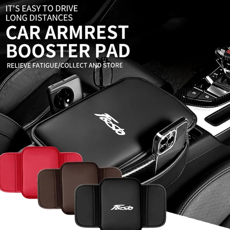 ArmRestGuard – Protetor de Apoio de Braço em Couro PU com Bolso de Armazenamento para Ford Fiesta