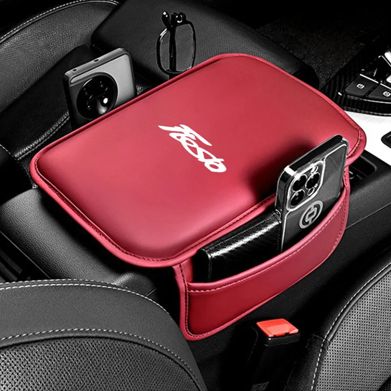 ArmRestGuard – Protetor de Apoio de Braço em Couro PU com Bolso de Armazenamento para Ford Fiesta