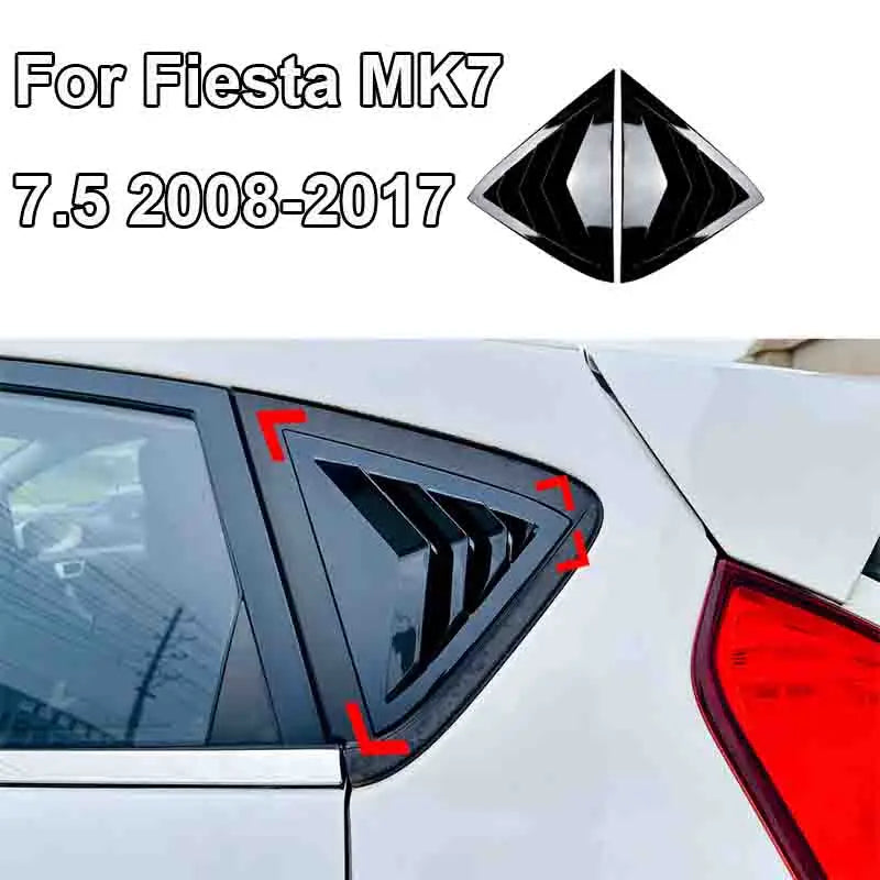 WindowsVentShark – Louver de Janela Traseira para Ford Fiesta MK7/MK7.5 (2008-2017)