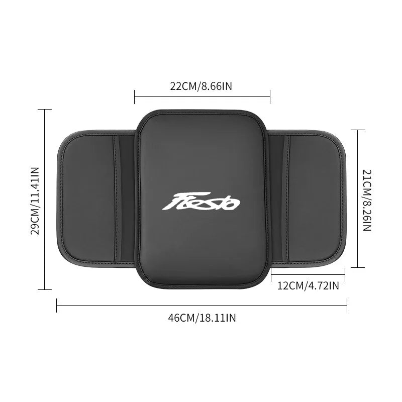 ArmRestGuard – Protetor de Apoio de Braço em Couro PU com Bolso de Armazenamento para Ford Fiesta