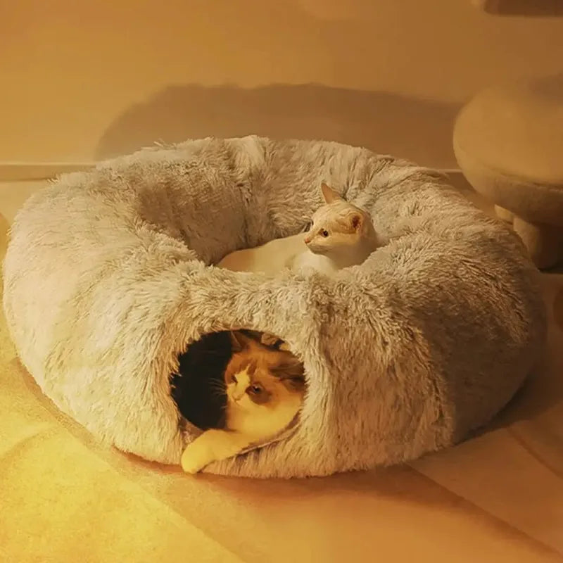 Cama Túnel Plush Purrplay – Conforto e Diversão para seu Gato!
