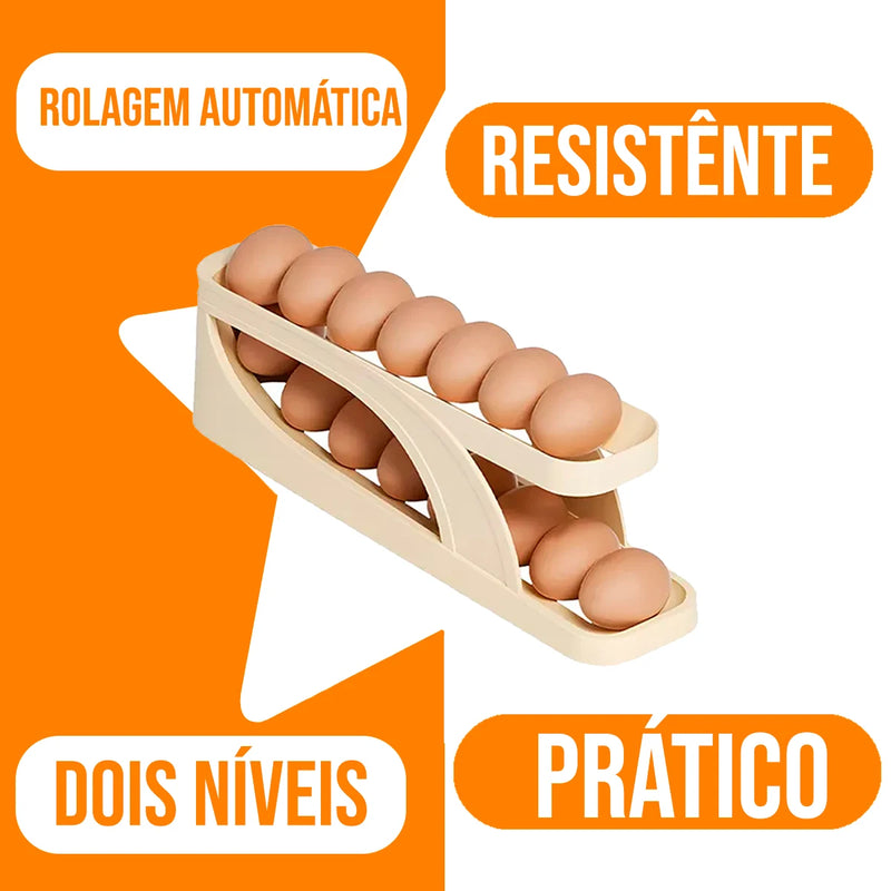 EggKeeper – Dispenser de Ovos com Organizador Deslizante para Até 14 Unidades