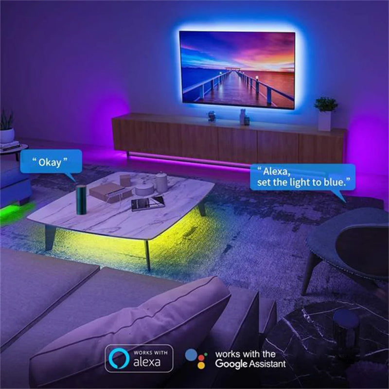 Fita LED WiFi Inteligente RGB 5050 – Ilumine seu Ambiente com Tecnologia Avançada