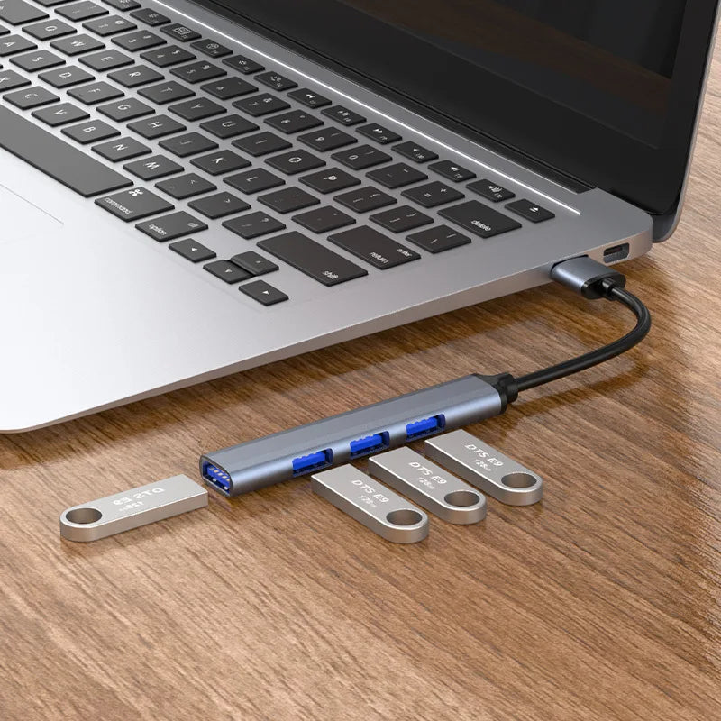 Aubess – Hub USB 3.0 de 4 Portas com Divisor Type-C para PC e Acessórios de Computador - HP OnlineShop